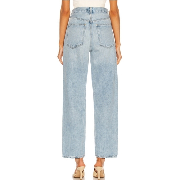 Agolde Criss Cross Upsized Straight Leg Jeans Size 29 - Picture 4 of 9